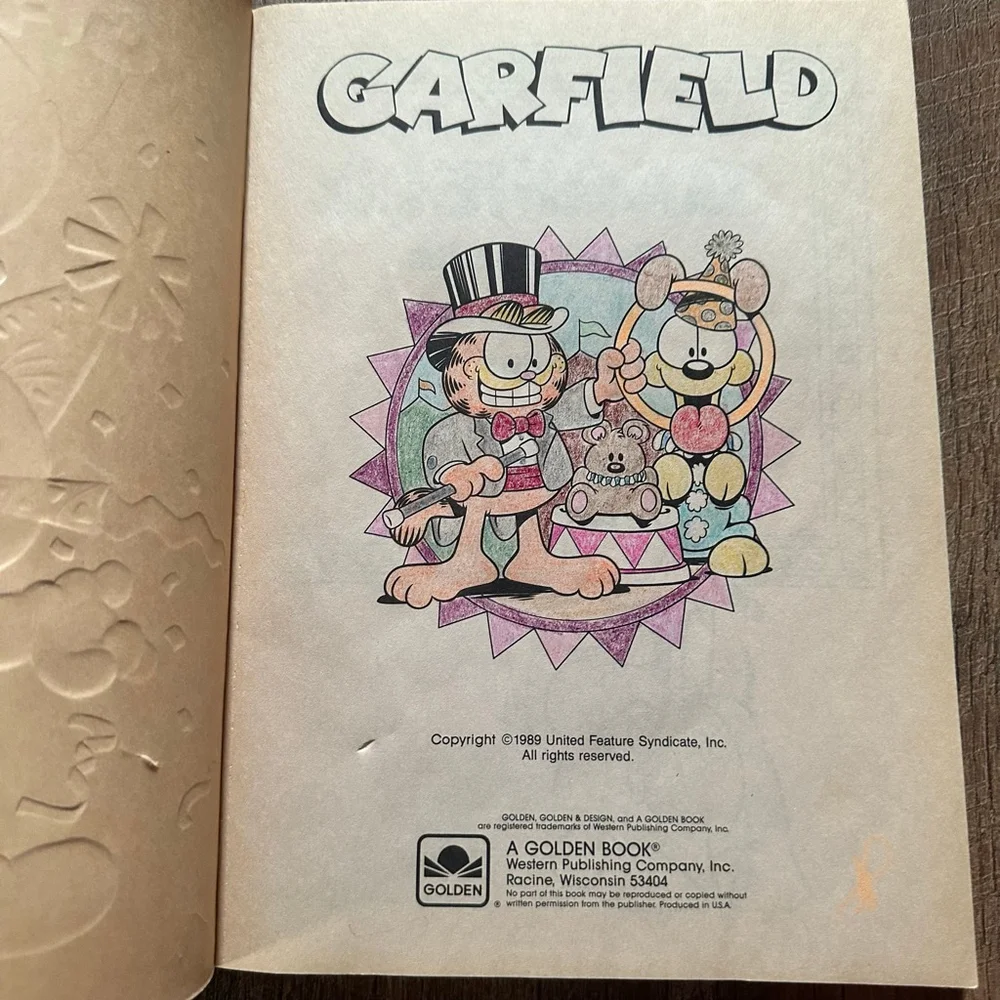 Golden Garfield Coloring Books lot (3) 1970-1980s collection